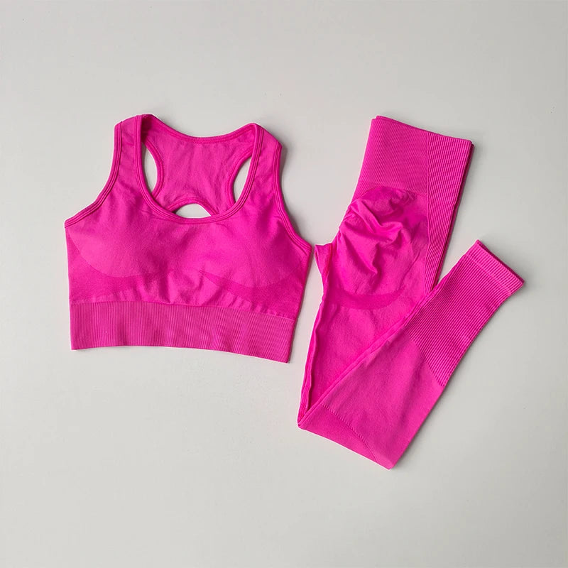 NLW Seamless Sculpt Yoga Set – Sleeveless Quick-Dry Premium Fitness Set