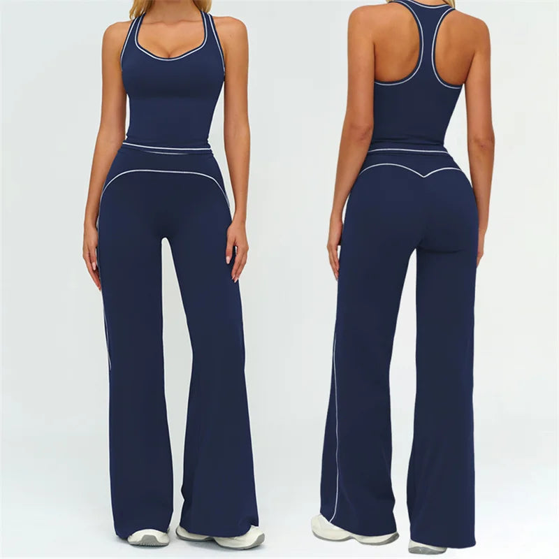 NLW Buttery-Soft V-Back Yoga Set - 2-Piece