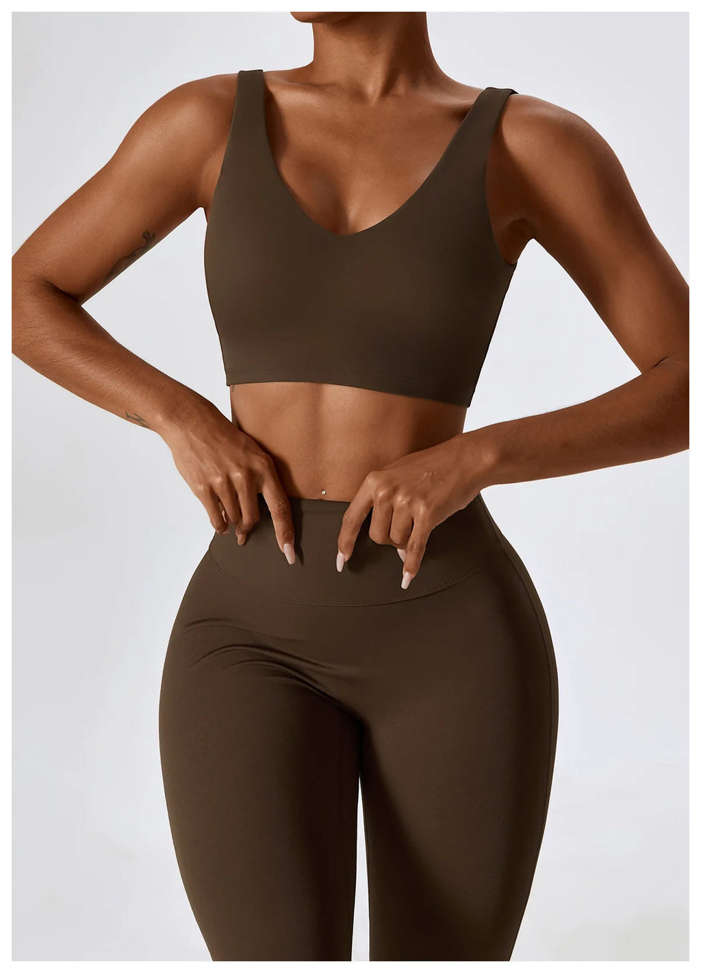 NLW Elite Seamless 2-Piece Yoga Set – High-Performance Compressed Fitness Suit