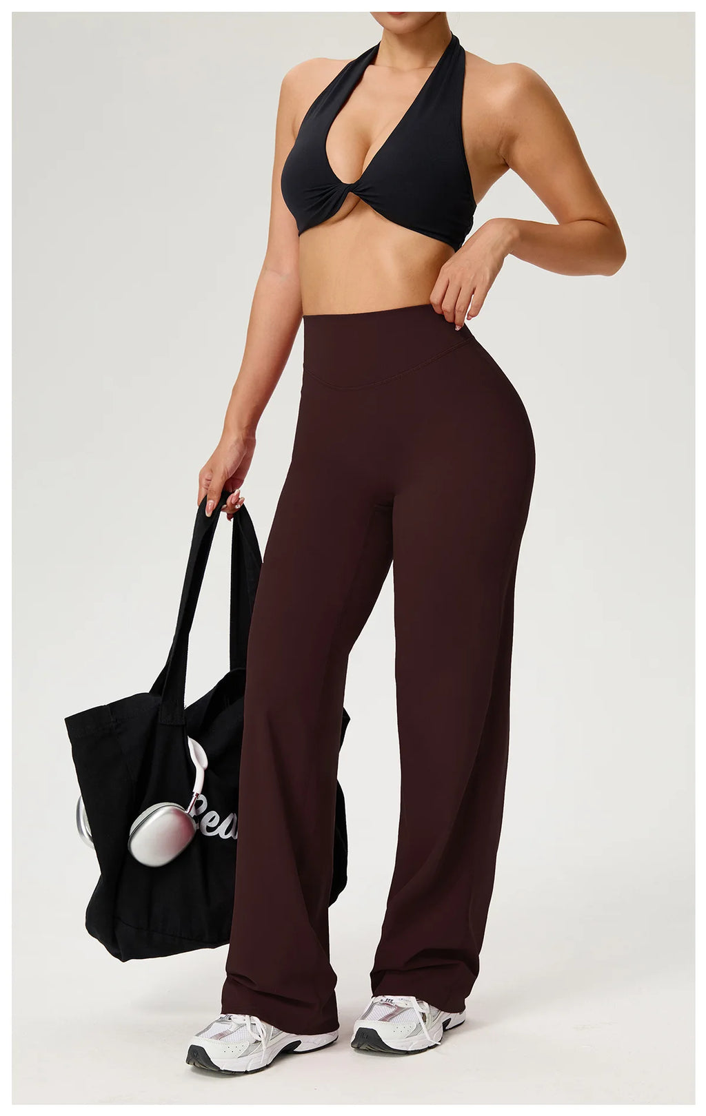 NLW Second-Skin Flared Leggings – Ultra-Elastic High-Waist Studio Yoga Pants