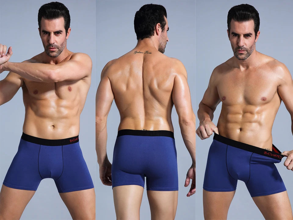 NLW Premium Men's Cotton Boxer Shorts (5-Piece Set) – Breathable High-Stretch Comfort Underwear