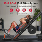 NLW Commercial-Grade Ultra-Quiet Hack Squat & 45° Leg Press Combo Machine