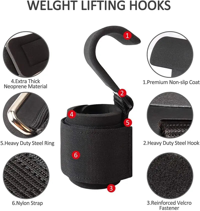NLW Heavy-Duty Weightlifting Hooks