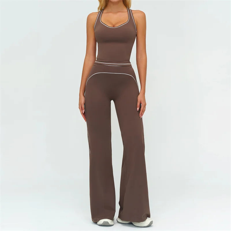 NLW Buttery-Soft V-Back Yoga Set - 2-Piece