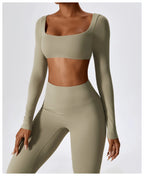 NLW Elite Seamless 2-Piece Yoga Set – High-Performance Compressed Fitness Suit