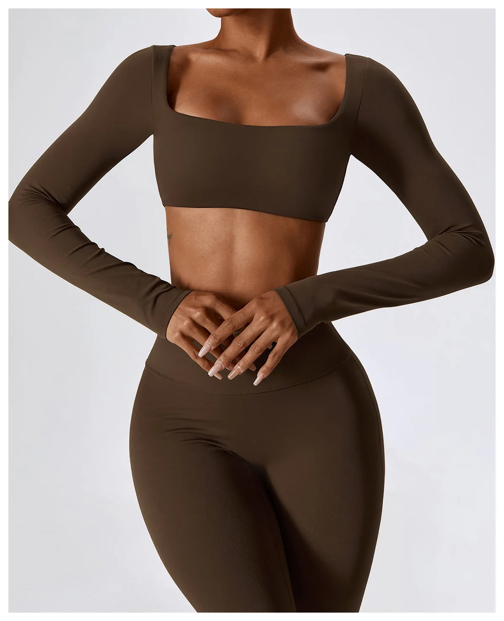 NLW Elite Seamless 2-Piece Yoga Set – High-Performance Compressed Fitness Suit