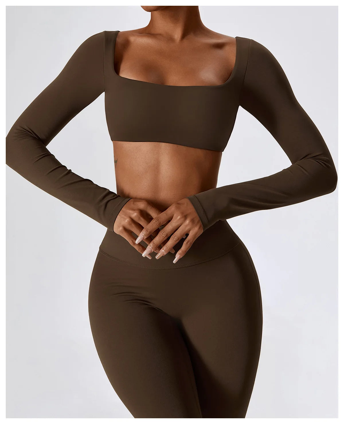 NLW Elite Seamless 2-Piece Yoga Set – High-Performance Compressed Fitness Suit