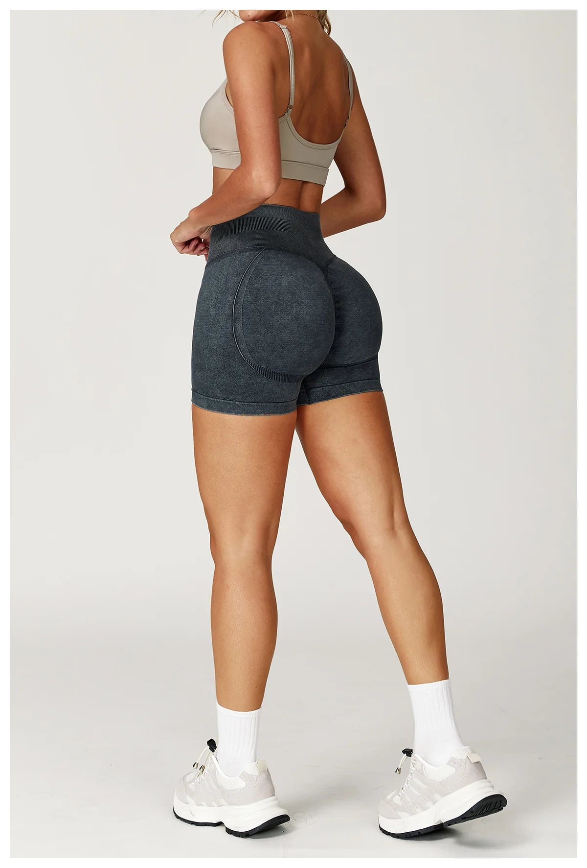 Sand Washed Seamless Yoga Shorts | High-Waist Butt-Lift Workout Shorts