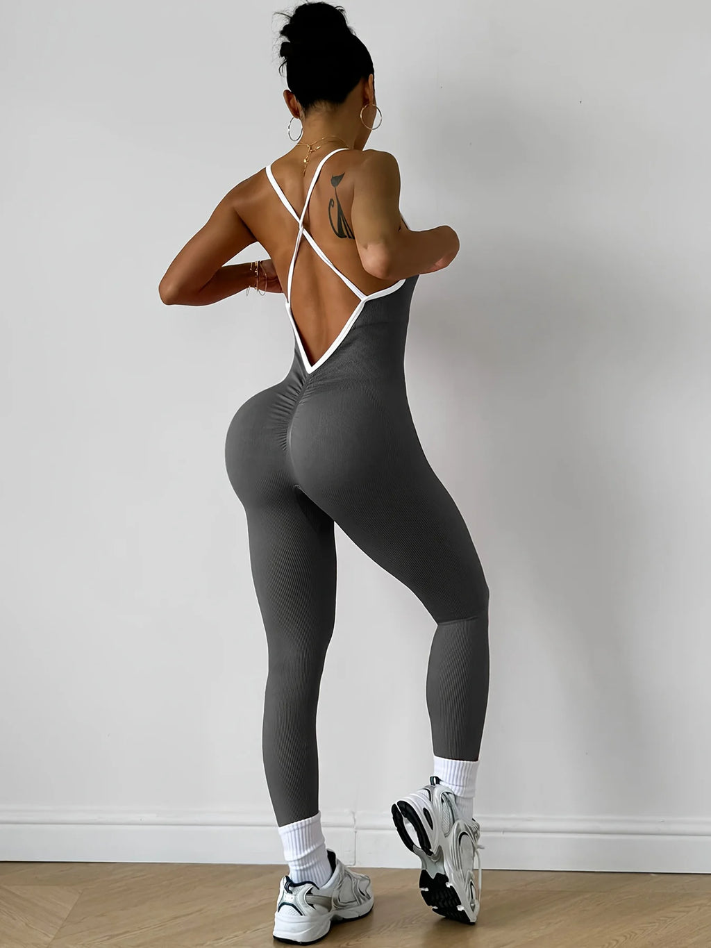 NLW Sleeveless Gym Bodysuit & Workout Romper