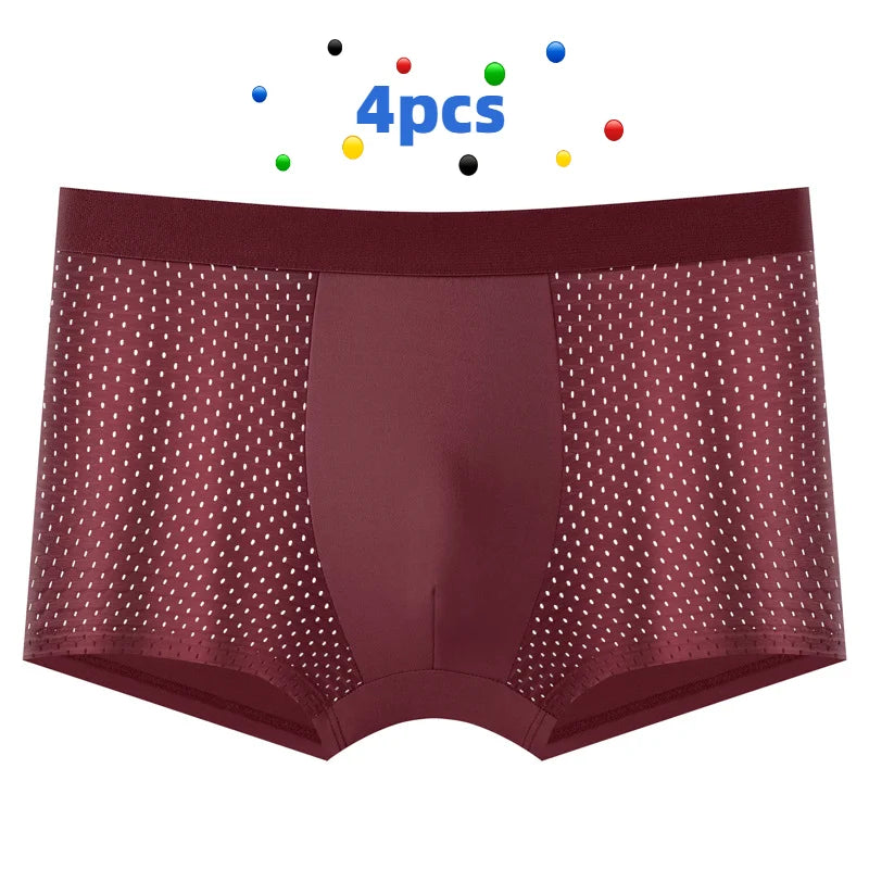 NLW Men's Athletic Knit Boxer Briefs | Moisture-Wicking 4-Way Stretch Underwear