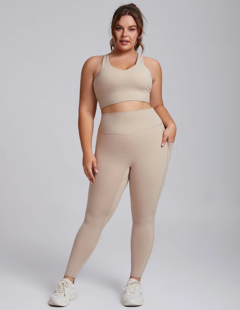 Premium 2-Piece Plus Size Sports Set – High-Performance Yoga & Fitness Wear