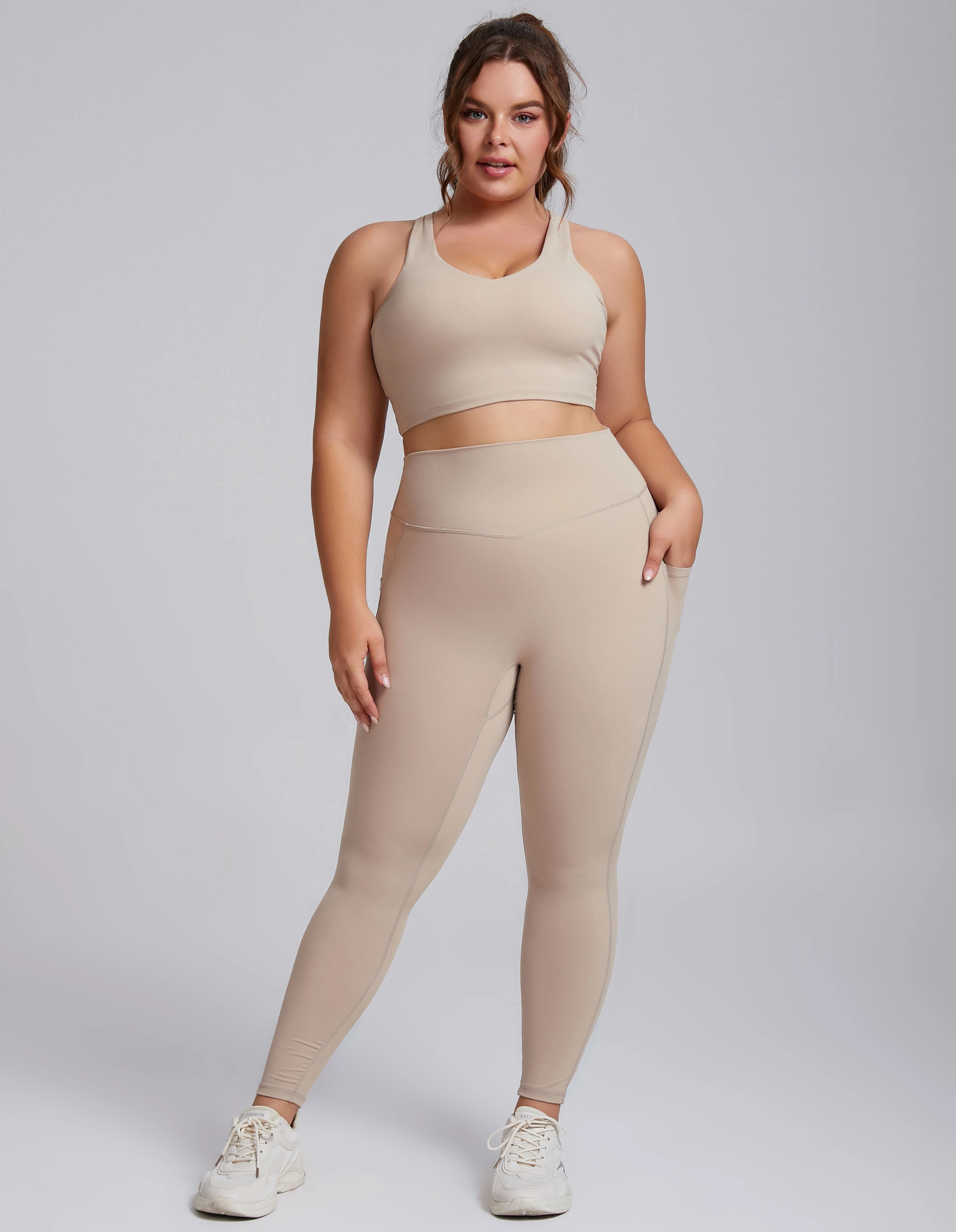 Premium 2-Piece Plus Size Sports Set – High-Performance Yoga & Fitness Wear