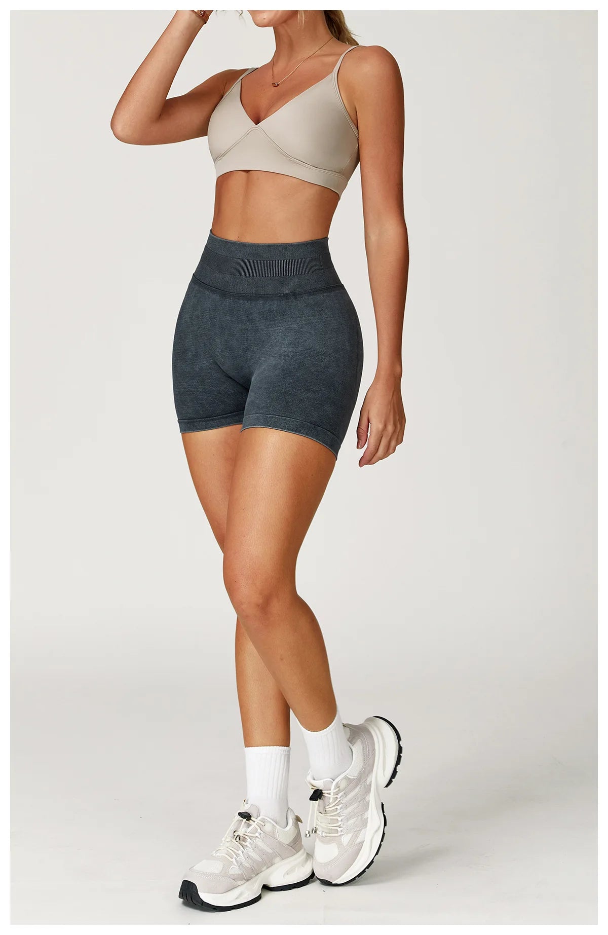 Sand Washed Seamless Yoga Shorts | High-Waist Butt-Lift Workout Shorts