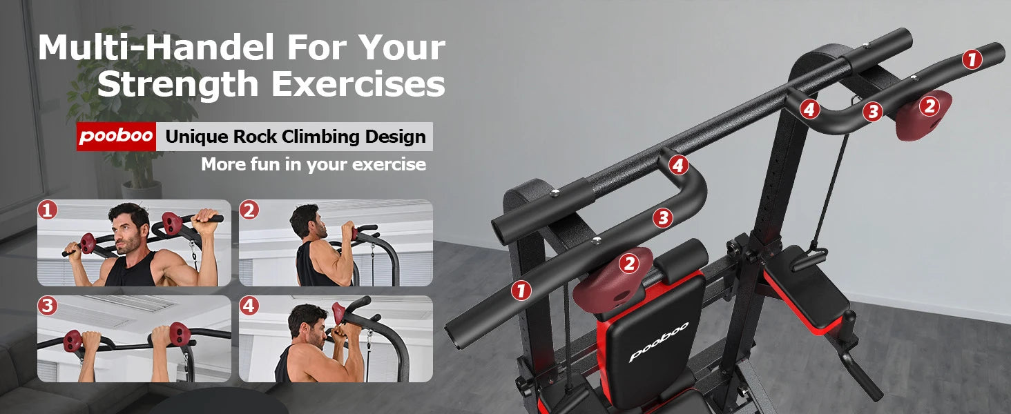 NLW -Pooboo Power Tower Dip Station Pull Up Bar