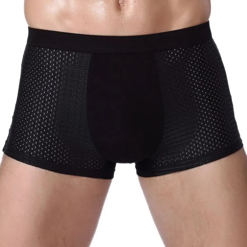 NLW Men's Athletic Knit Boxer Briefs | Moisture-Wicking 4-Way Stretch Underwear