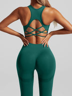 NLW Seamless Sculpt Yoga Set – Sleeveless Quick-Dry Premium Fitness Set