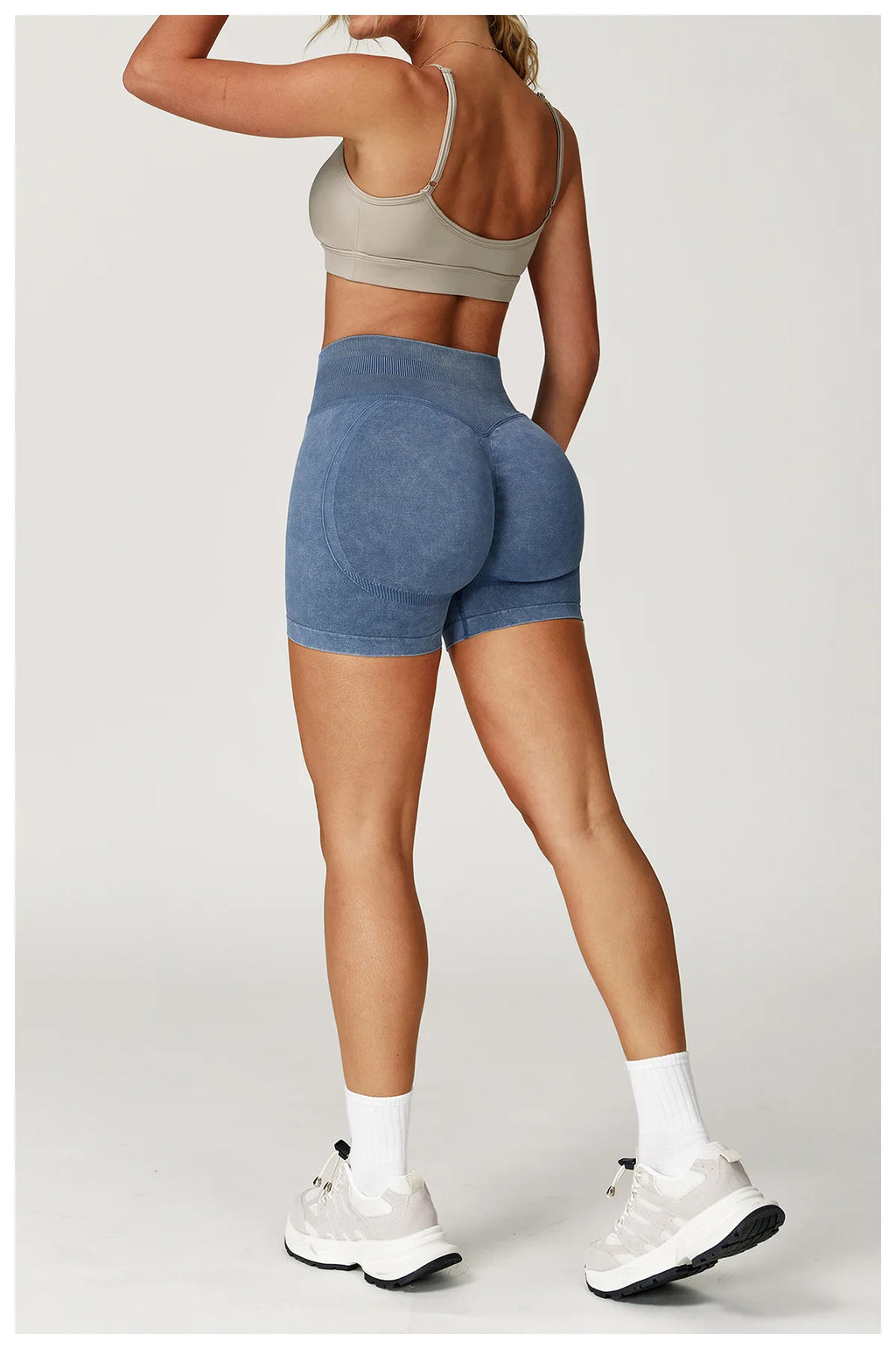 Sand Washed Seamless Yoga Shorts | High-Waist Butt-Lift Workout Shorts