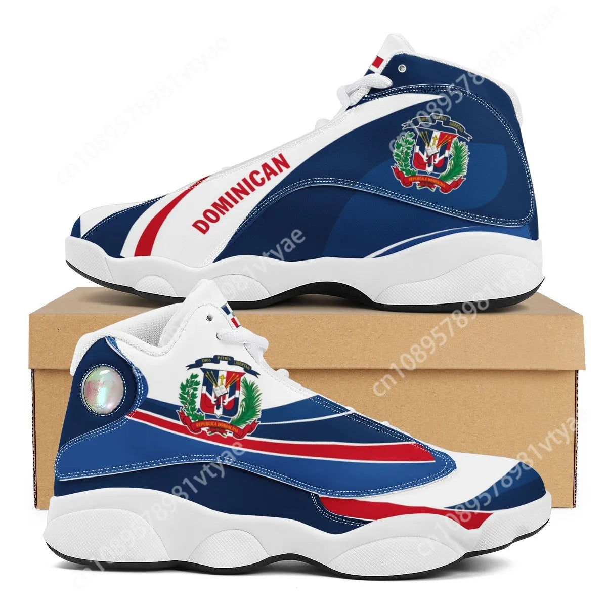 NLW "Orgullo" Dominican Heritage Basketball Shoes – Custom Print-On-Demand Sneakers