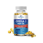 NLW Choice: DAITEA Triple-Strength Omega 3 Fish Oil Capsules – High-Concentration EPA (1200mg) & DHA (900mg)