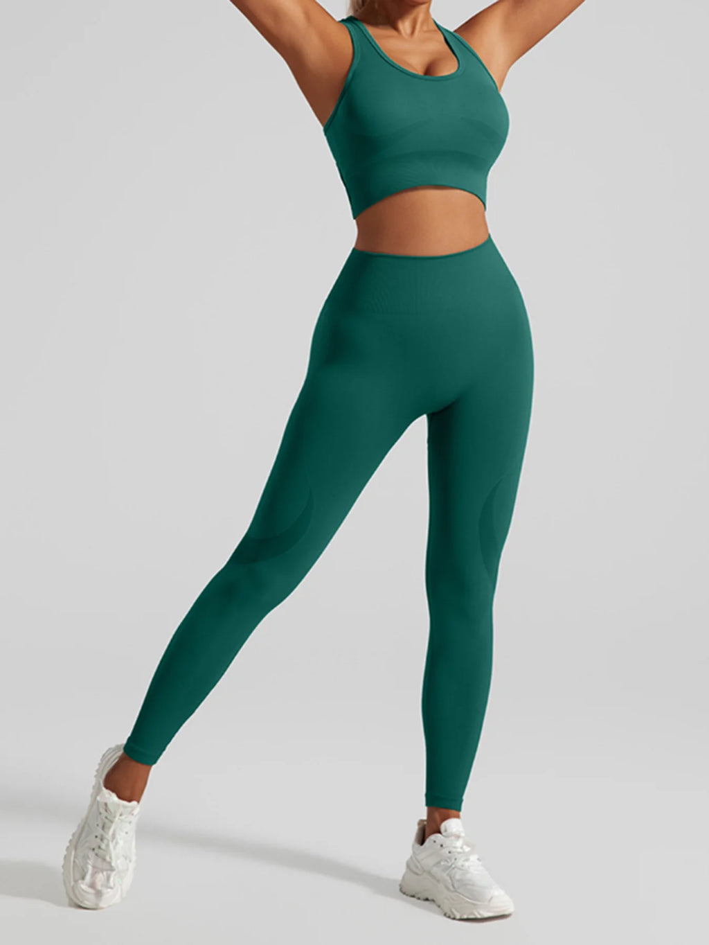 NLW Seamless Sculpt Yoga Set – Sleeveless Quick-Dry Premium Fitness Set