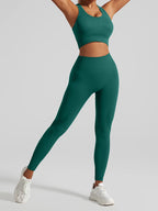 NLW Seamless Sculpt Yoga Set – Sleeveless Quick-Dry Premium Fitness Set