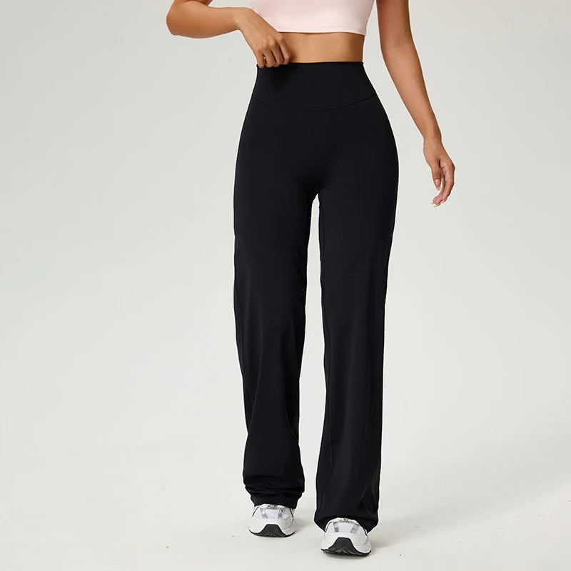 NLW Second-Skin Flared Leggings – Ultra-Elastic High-Waist Studio Yoga Pants