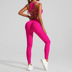 NLW Seamless Sculpt Yoga Set – Sleeveless Quick-Dry Premium Fitness Set