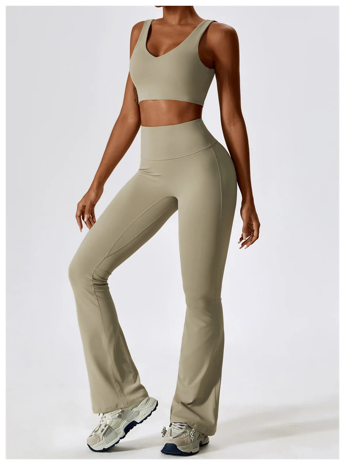 NLW Elite Seamless 2-Piece Yoga Set – High-Performance Compressed Fitness Suit