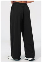 Loose Fit Contrasting Lines Sports Pants | Women's UV-Protection Yoga & Fitness Pants