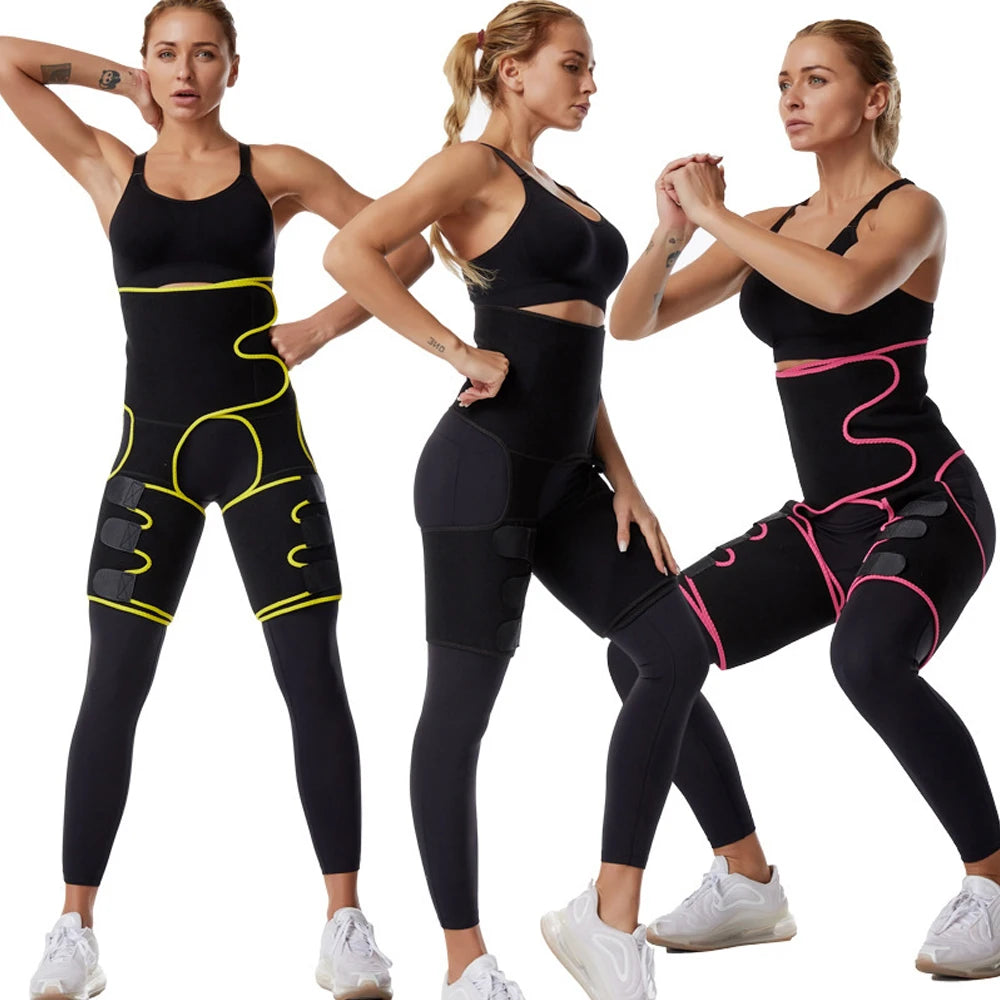 NLW 3-in-1 Waist Trainer & Thigh Trimmer – High-Waist Butt Lifting Sweat Belt