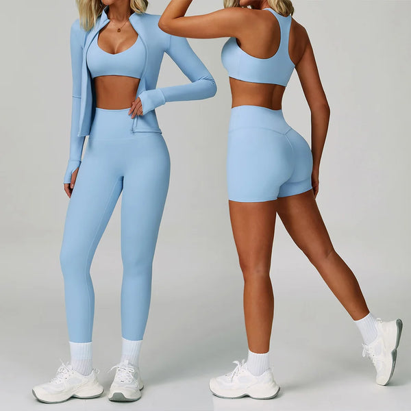 NLW 2-3PCS  Women Fitness Set High Waist