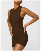 NLW Sexy V-Back One-Piece Yoga Jumpsuit