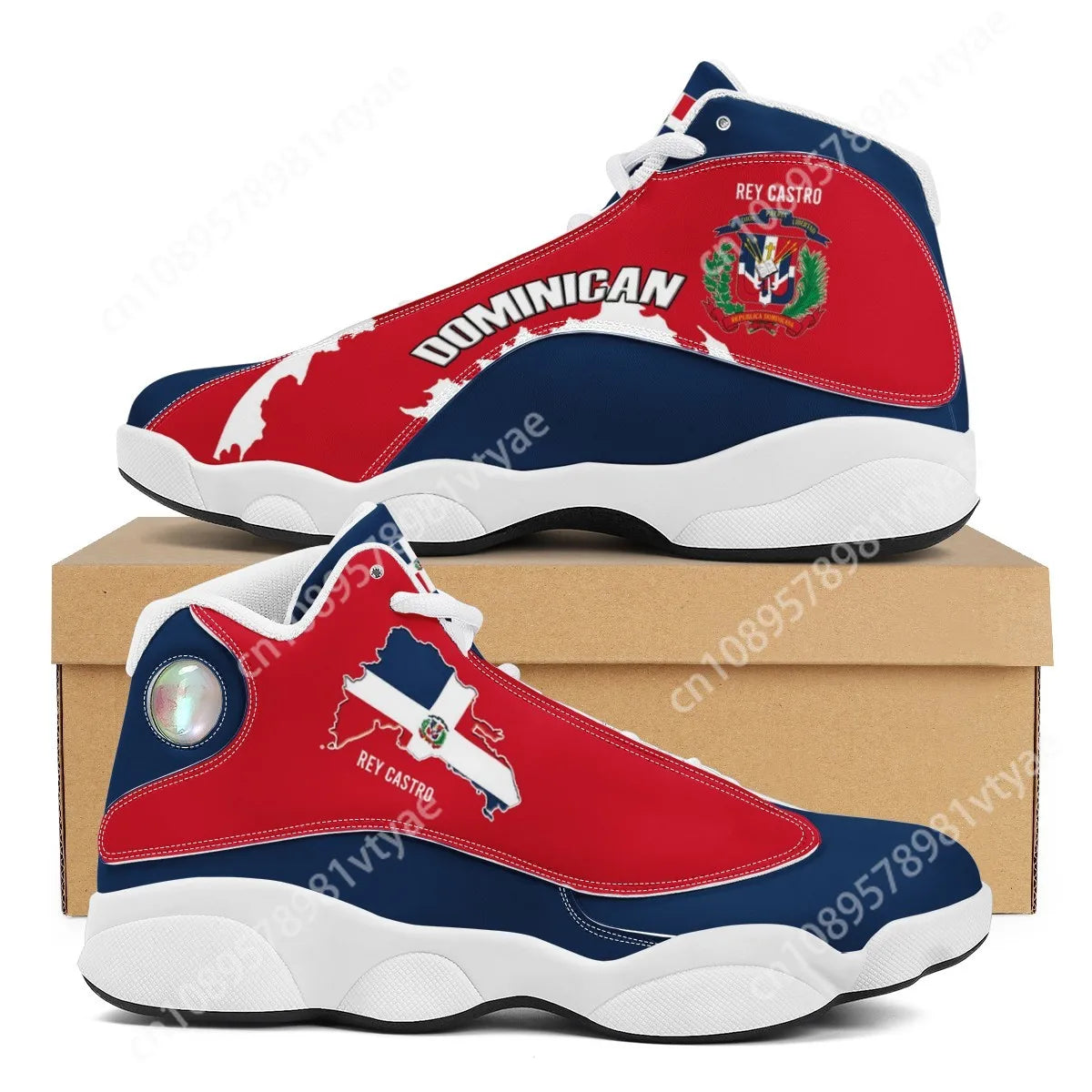 NLW "Orgullo" Dominican Heritage Basketball Shoes – Custom Print-On-Demand Sneakers