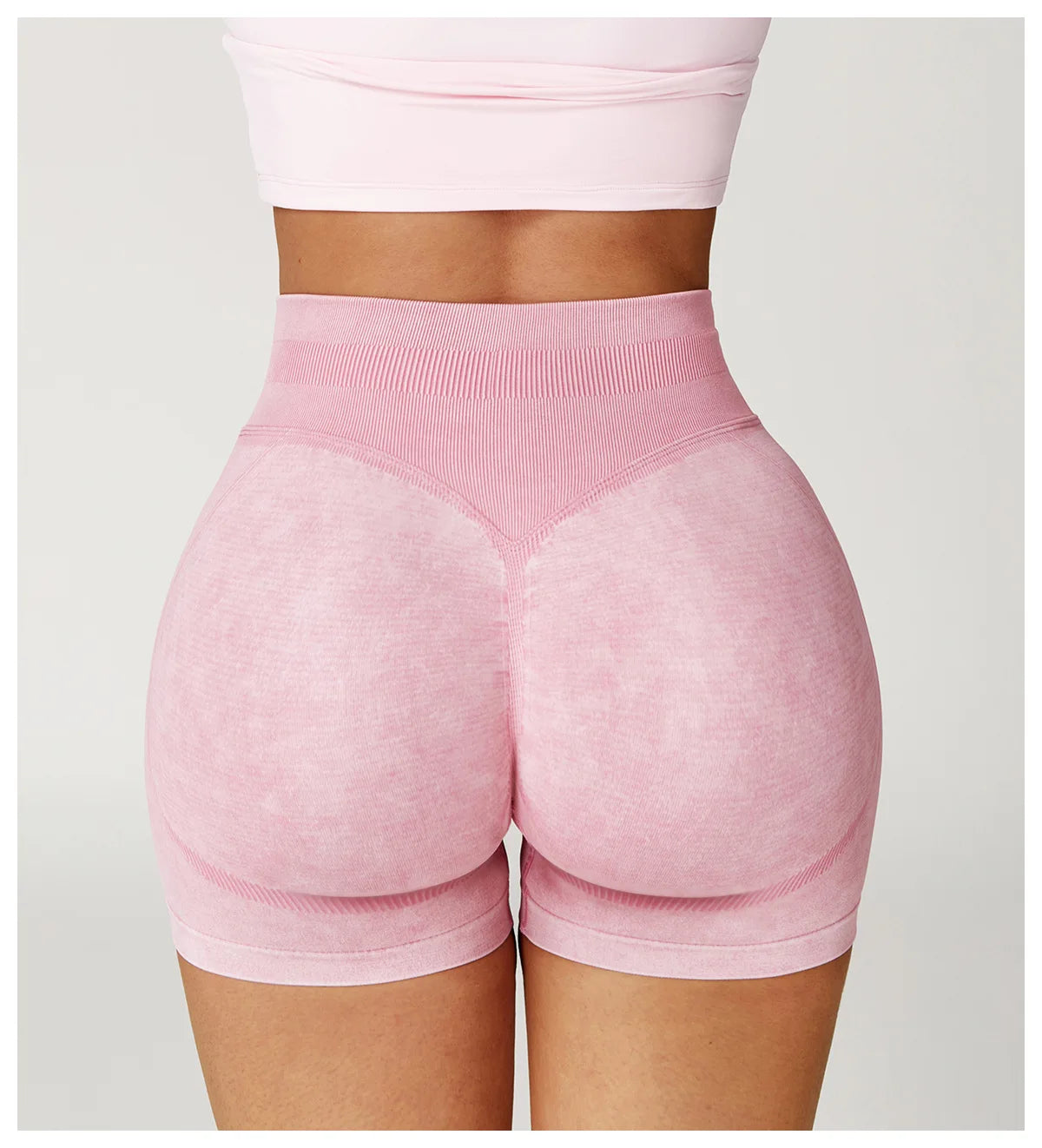 Sand Washed Seamless Yoga Shorts | High-Waist Butt-Lift Workout Shorts