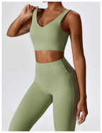 NLW Elite Seamless 2-Piece Yoga Set – High-Performance Compressed Fitness Suit