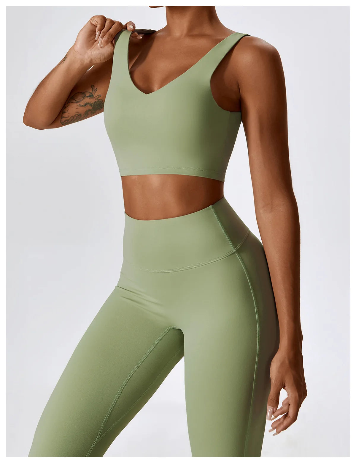 NLW Elite Seamless 2-Piece Yoga Set – High-Performance Compressed Fitness Suit