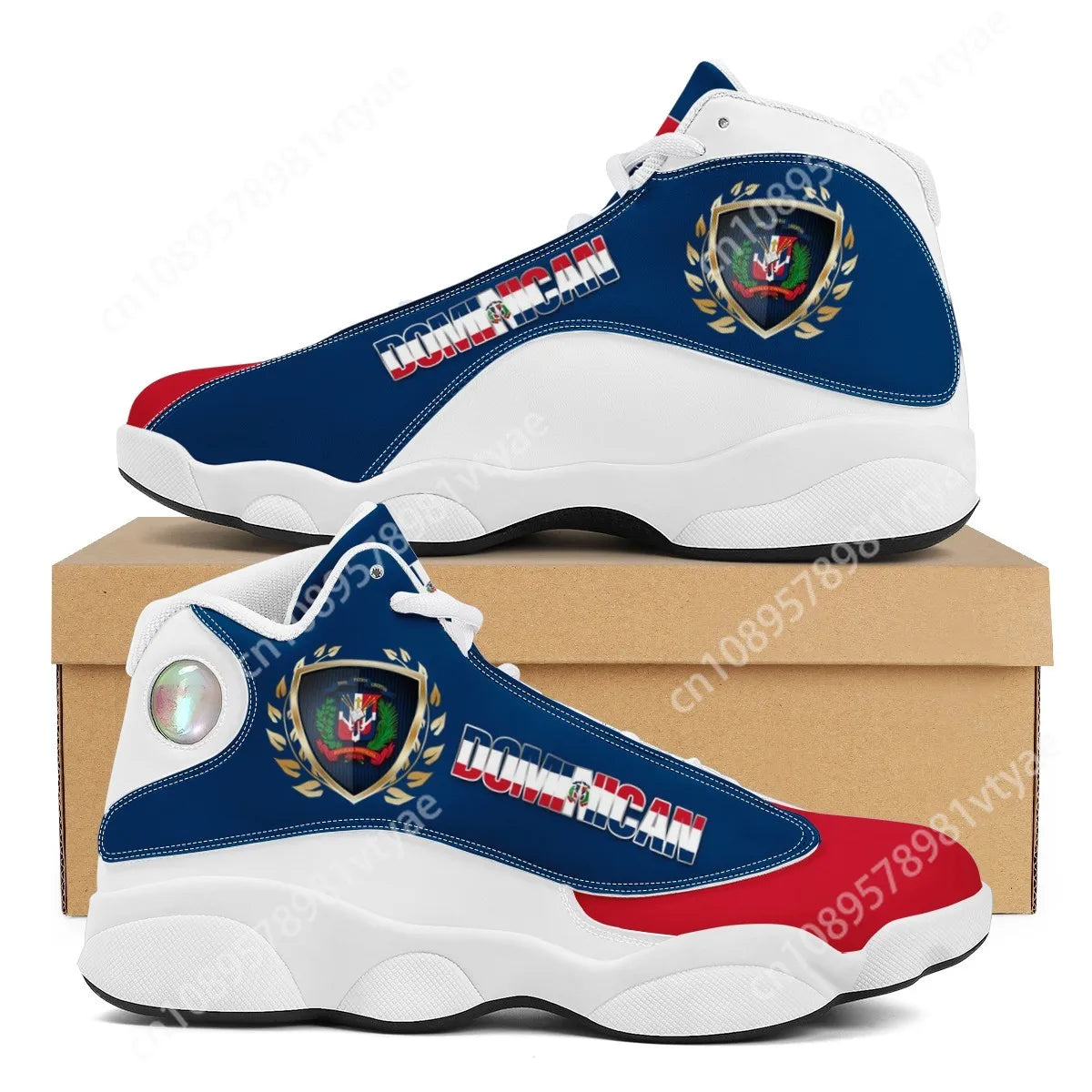 NLW "Orgullo" Dominican Heritage Basketball Shoes – Custom Print-On-Demand Sneakers