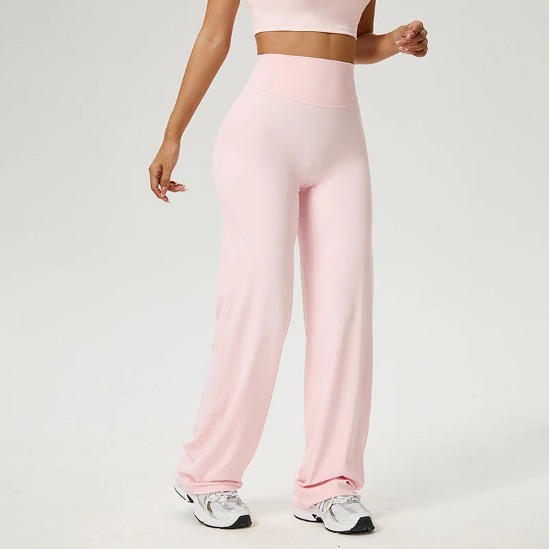 NLW Second-Skin Flared Leggings – Ultra-Elastic High-Waist Studio Yoga Pants