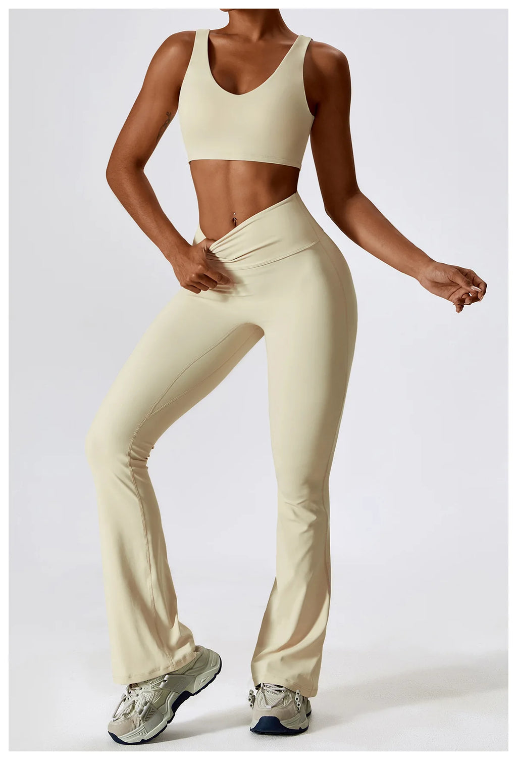 NLW Elite Seamless 2-Piece Yoga Set – High-Performance Compressed Fitness Suit