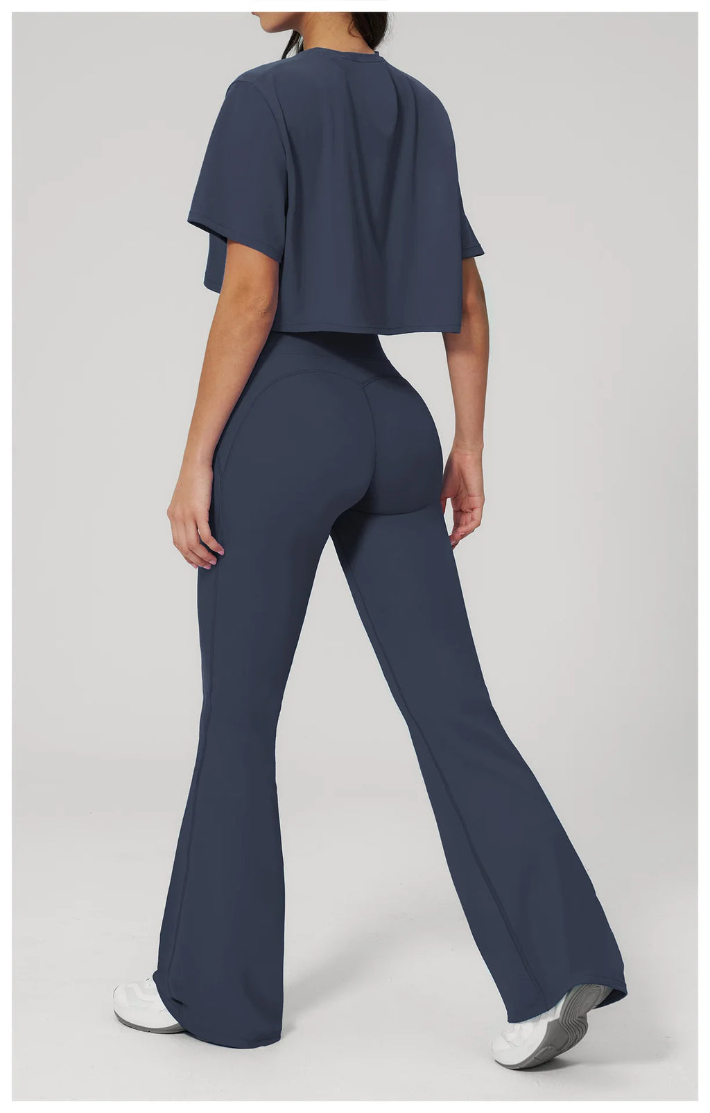 NLW High-Elasticity Crop Top & Matching Gym Leggings