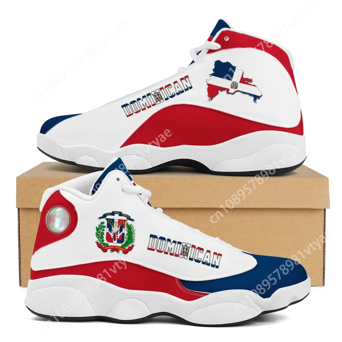 NLW "Orgullo" Dominican Heritage Basketball Shoes – Custom Print-On-Demand Sneakers