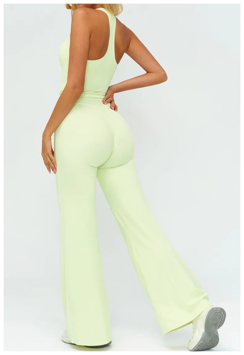 NLW Buttery-Soft V-Back Yoga Set - 2-Piece