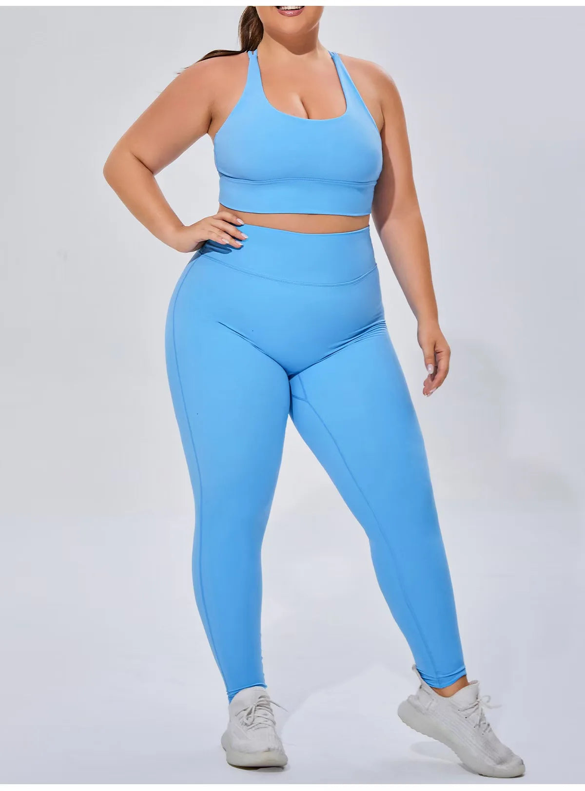 NLW Plus Seamless 2-Piece Fitness Set – High-Performance Quick-Dry Workout Suit