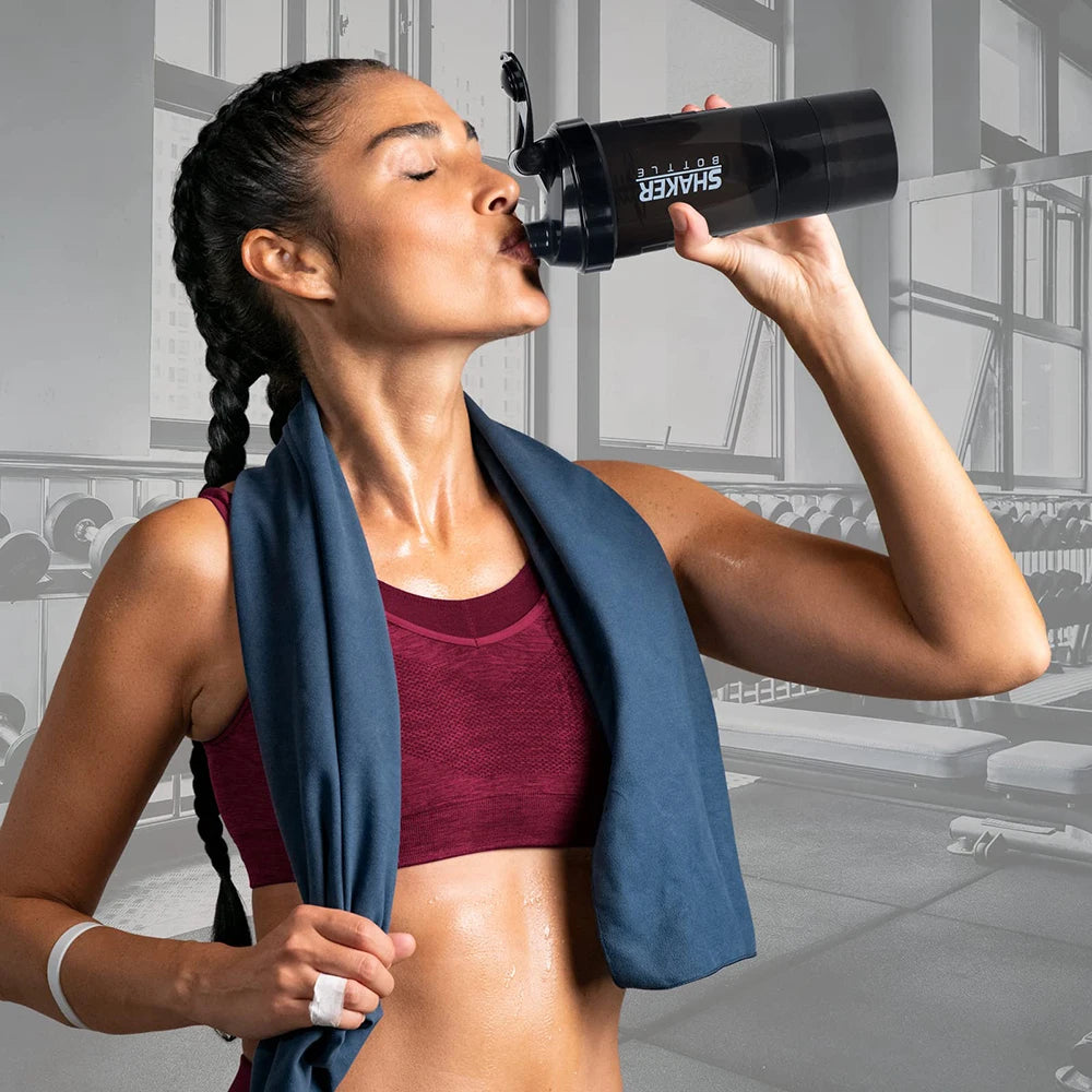 NLW 3 Layers Shaker Protein Bottle