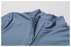 Zipper Short-Sleeve Yoga Bodysuit | Push-Up Gym Tracksuit
