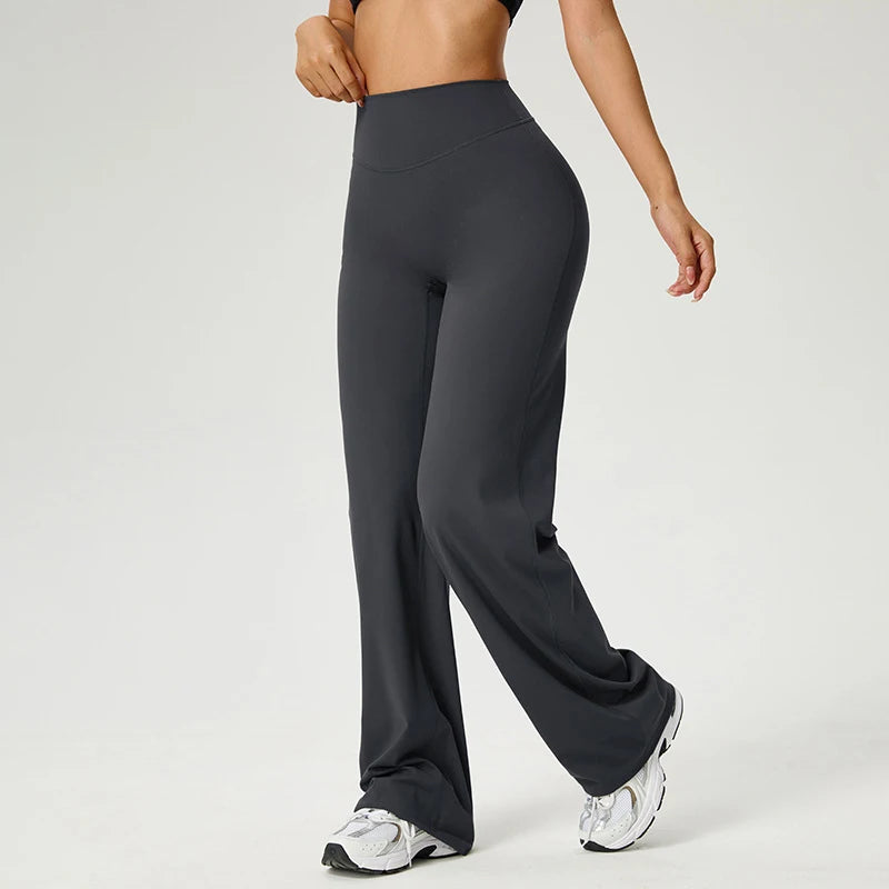 NLW Second-Skin Flared Leggings – Ultra-Elastic High-Waist Studio Yoga Pants