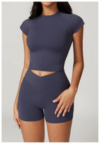 NLW Short-Sleeve Athletic Top & Leggings