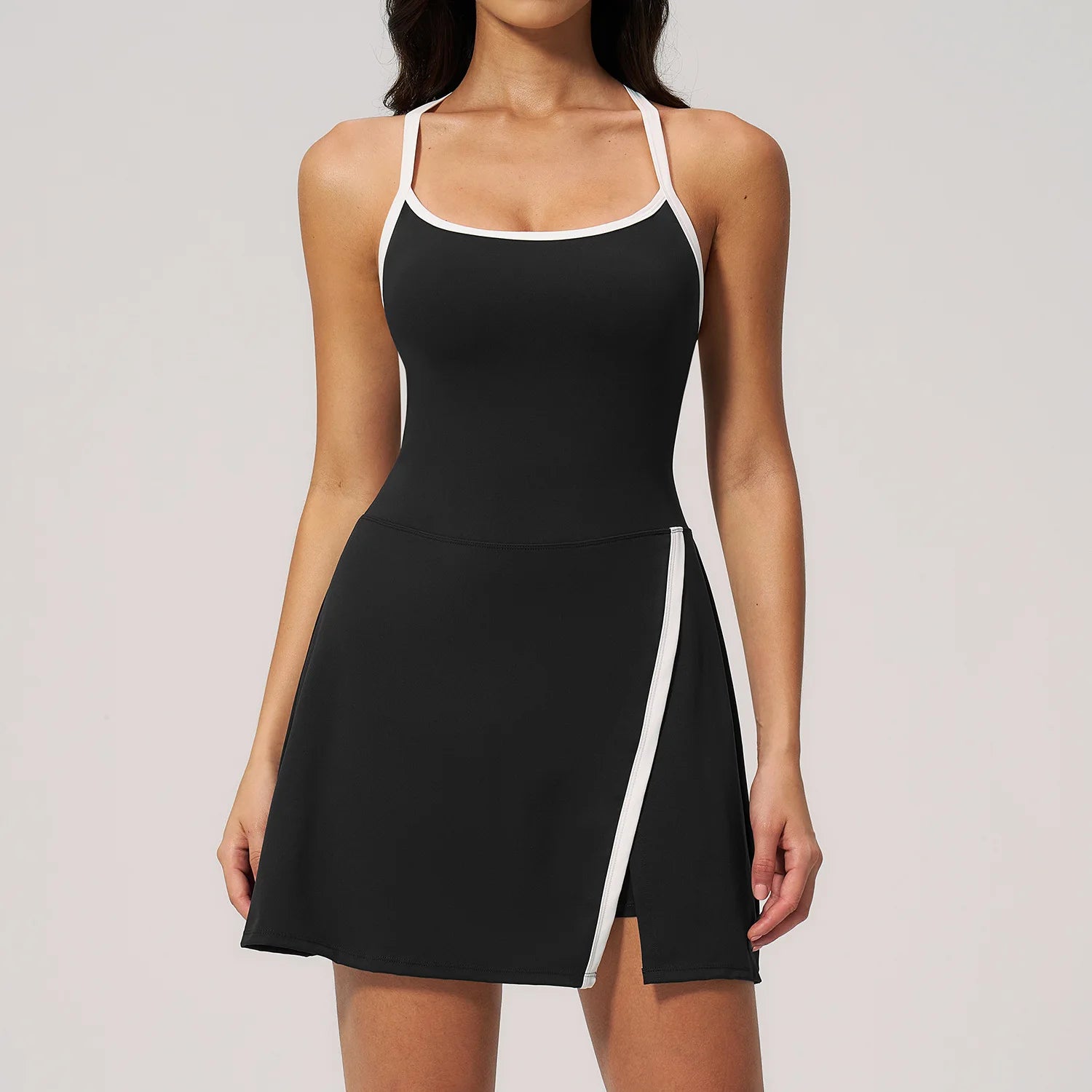 NLW Women's Short Workout Romper with Pocket