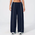 Loose Fit Contrasting Lines Sports Pants | Women's UV-Protection Yoga & Fitness Pants