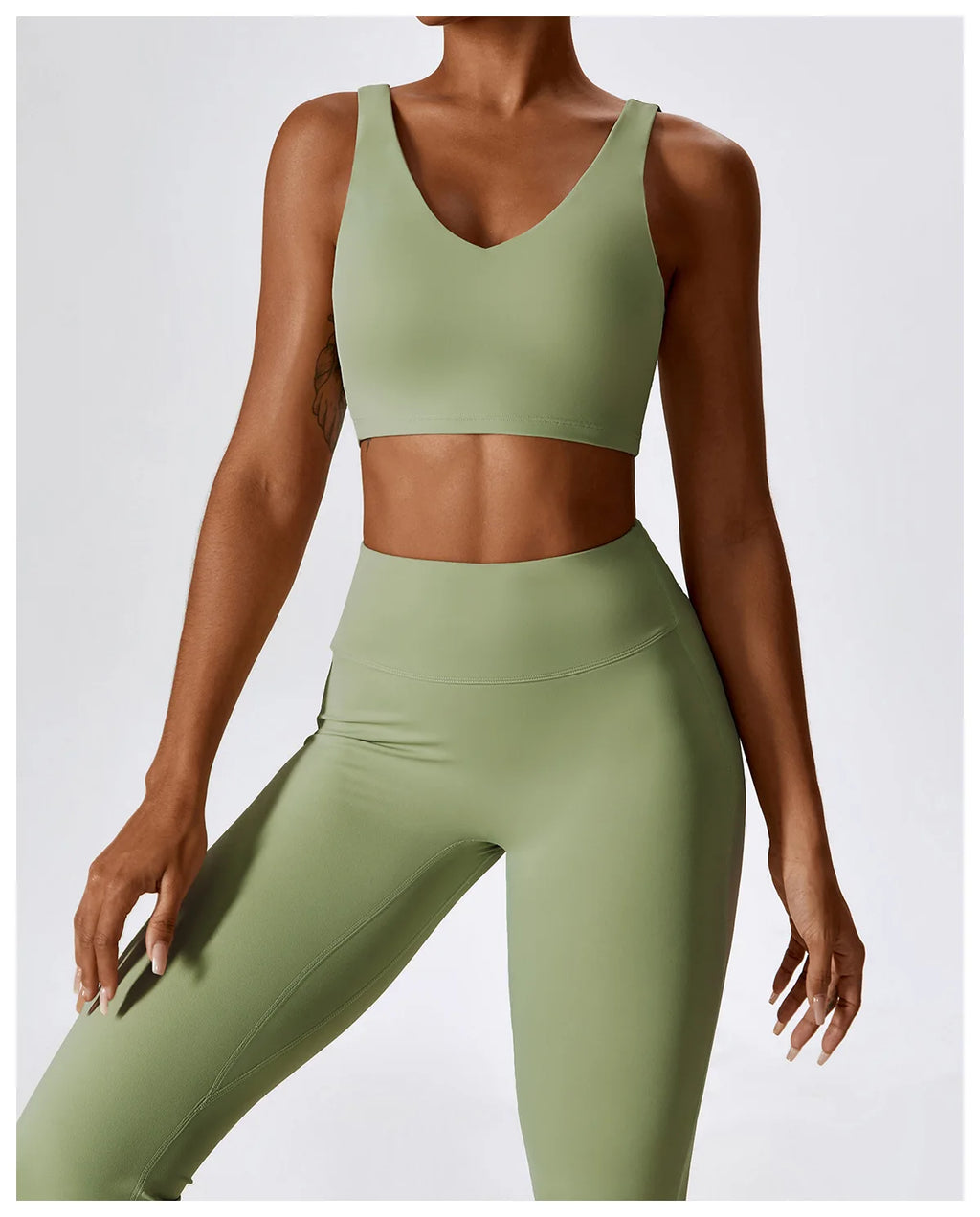 NLW Elite Seamless 2-Piece Yoga Set – High-Performance Compressed Fitness Suit